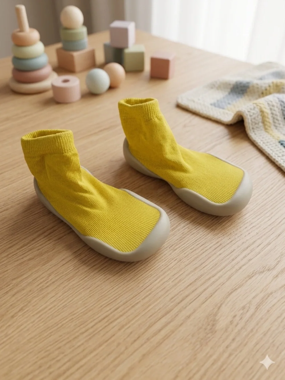 Kids Yellow Slip-On Sock Water Shoes